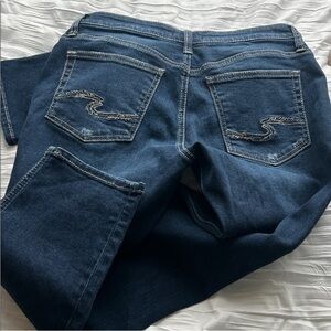 Silver Jeans 29 x 29 boyfriend skinny Dark Blue Boot Cut Denim